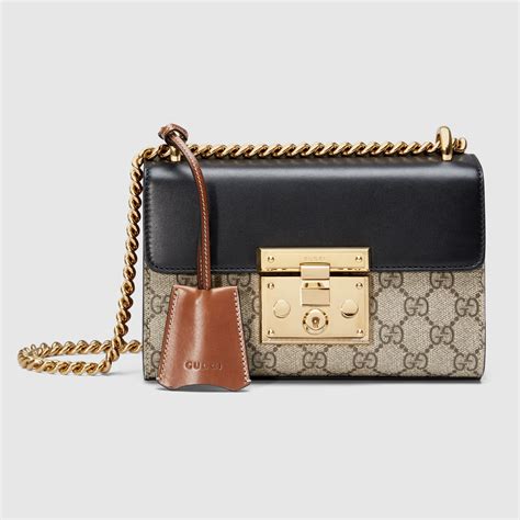 gucci ladies padlock small signature shoulder bag